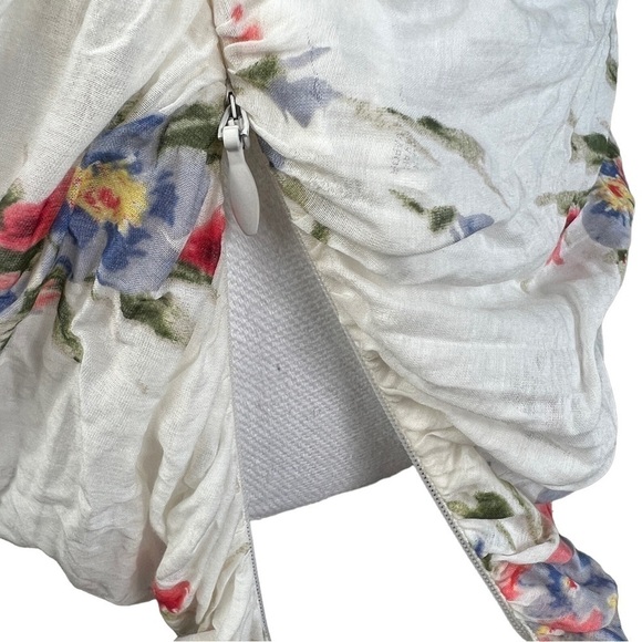 Karen Kane Floral and Rhinestone Embossed gathered sides Silk Blend Sleeveless M - Picture 7 of 12